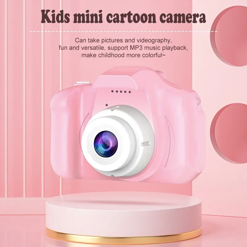 Mini Crianças Brinquedos Câmera Digital, Sessão Fotográfica, Vídeo HD 1080P, Crianças, Presentes do Bebê, Tela 2.0 ", Enviar Cartão de 32GB TF