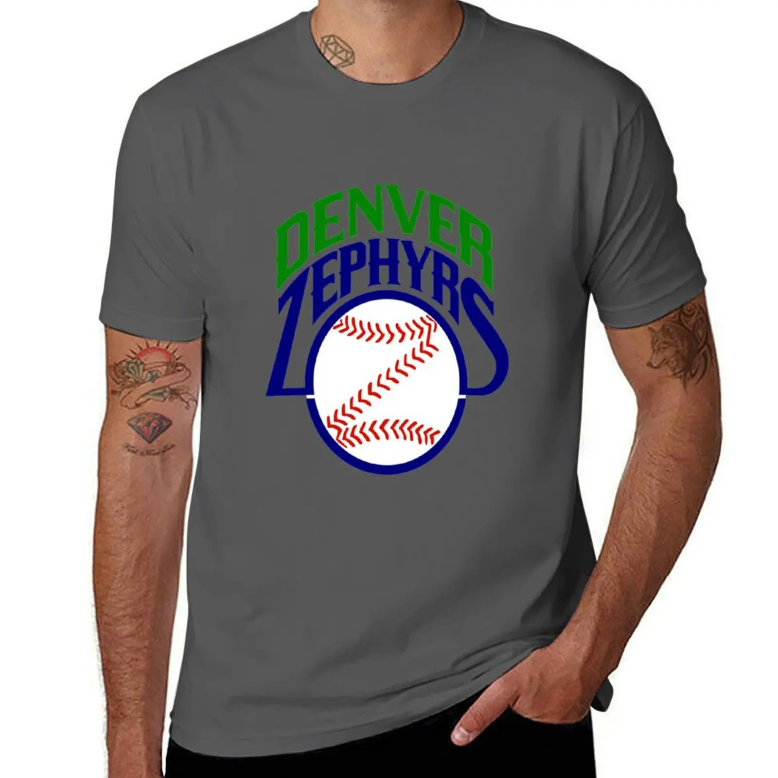 

Denver T-ShirtDefunct Denver Zephyrs Baseball 1989 T-Shirt_by Localzonly_ T-Shirt t shirts for man cotton soft T-Shirt