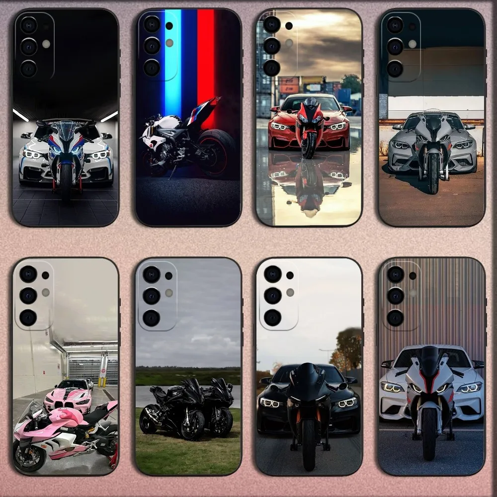 

Motorcycle for B-BMWES Car Phone Case For Samsung S25,S24,S21,S22,S23,S30,Ultra,S20,Plus,Fe,Lite,Note,10,9,5G Black Soft Cover