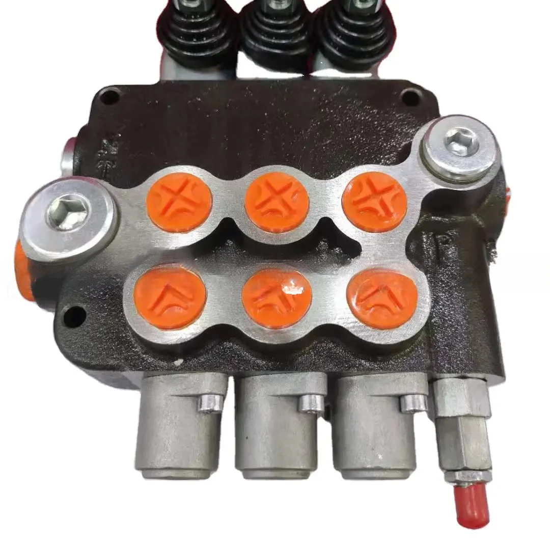 For 3 Spool Way P80 Monoblock Directional Control Valve Distributor Distribuitor Hidraulic  21GPM Used for Construcion Machinery