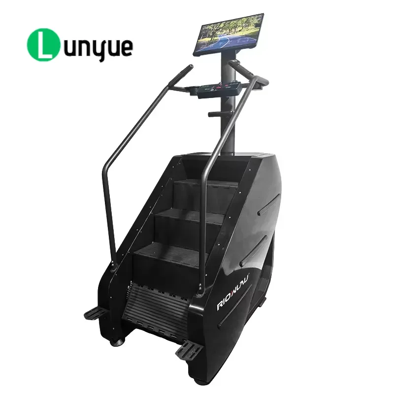 Commercial Electric Stair Climber with 21.5 Inch Rotating Display for Gym Aerobics Fitness Training Home Workout Cardio