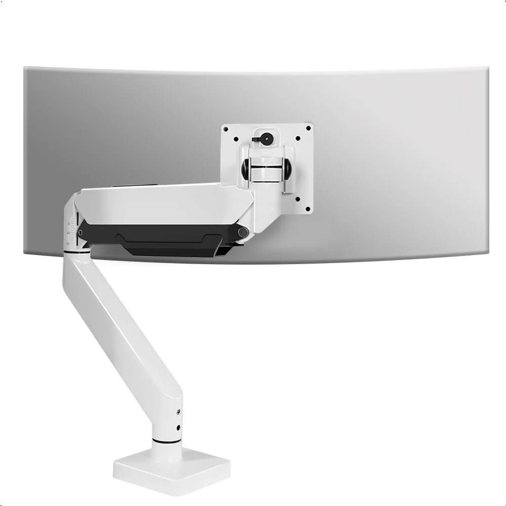 Monitor Arm Desk Mount 17‑49 Inch Gas Spring Monitor Stand 15KG Load Height Adjustable Monitor Holder M7P