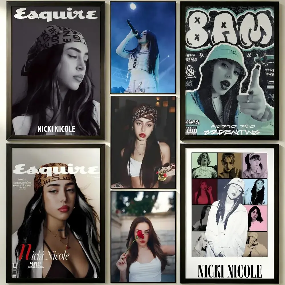 Nicki Nicole Cool Music Album Cover Self-Adhesive Poster Peel and Stick Waterproof Removable HD Print for Living Room Theater