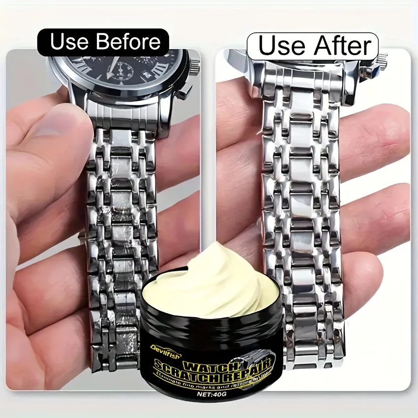 Watch Polishing Paste - Scratch Remover & Metal Frame Renew Cream for Stainless Steel Straps & Screens, Jewelry Restoration