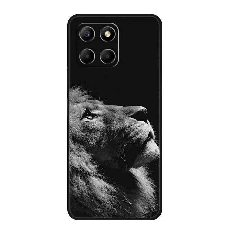 For Honor X7c Case X 7 c Phone Cover Lion Wolf Black Silicone Soft Back Cover Case For Honor X7c Case HonorX7c X7 c X 7c 6.77\