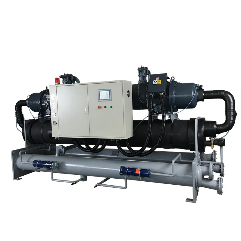 360 HP Glycol Water-cooled Screw Chiller, Food Ice Water Chiller, Low-temperature Circulation Industrial Condensing Unit