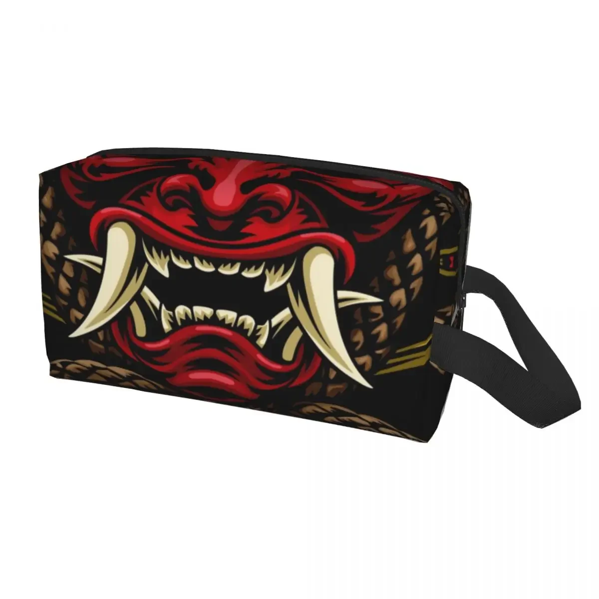 Oni Demon Makeup Bag Women Travel Cosmetic Organizer Fashion Japanese Samurai Ronin Storage Toiletry Bags