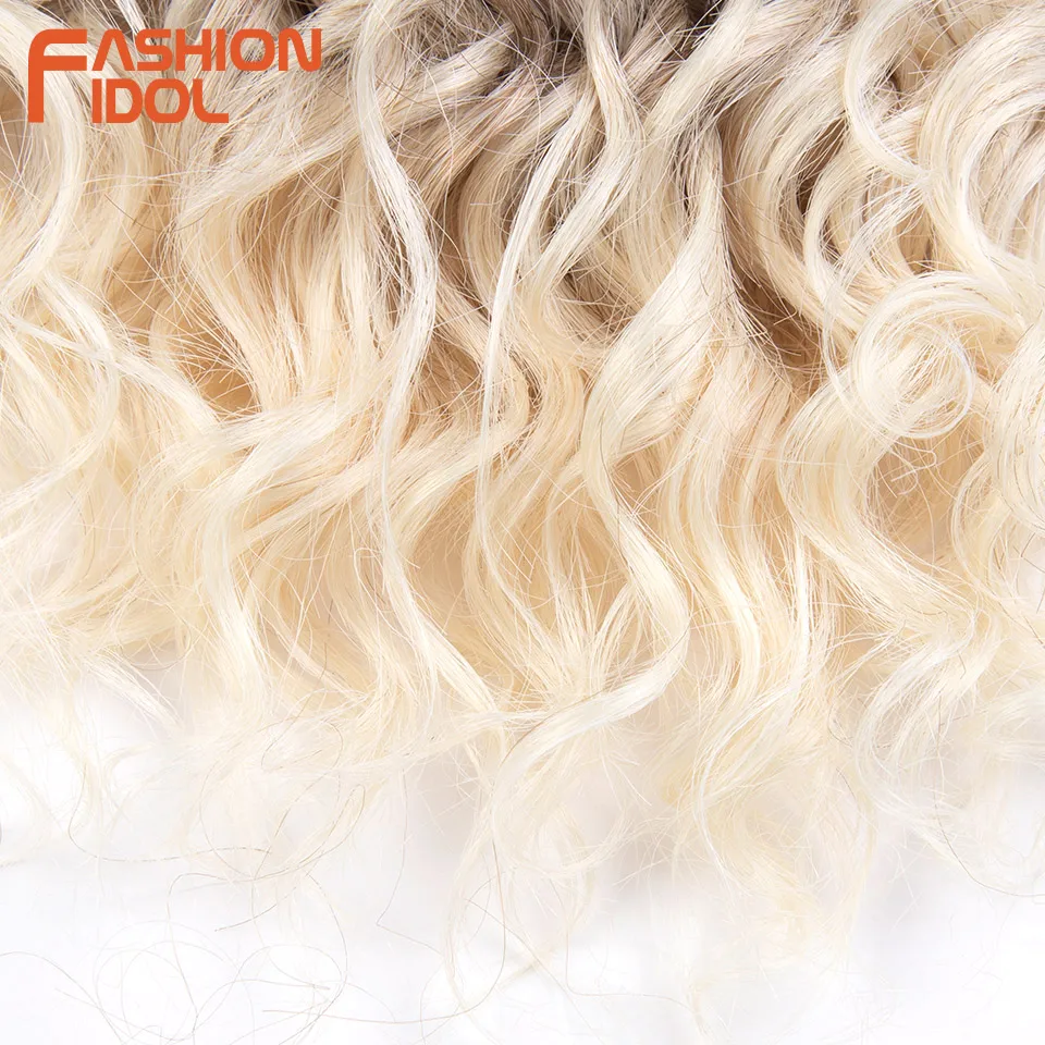 200g/2pcs 10inch Twist Curly Hair Synthetic Crochet Hair Deep Wave Braid Hair Ombre Brown Water Wave Braiding Hair Extensions image 6