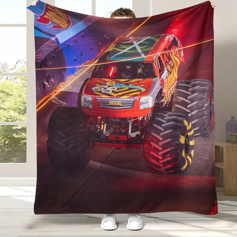 H-Hot Wheels Track Cityscape Racing Cartoon Flannel Blanket,Cozy Warm Throw Blanket for Bed,Sofa,Living Room,Camping,Home Decor