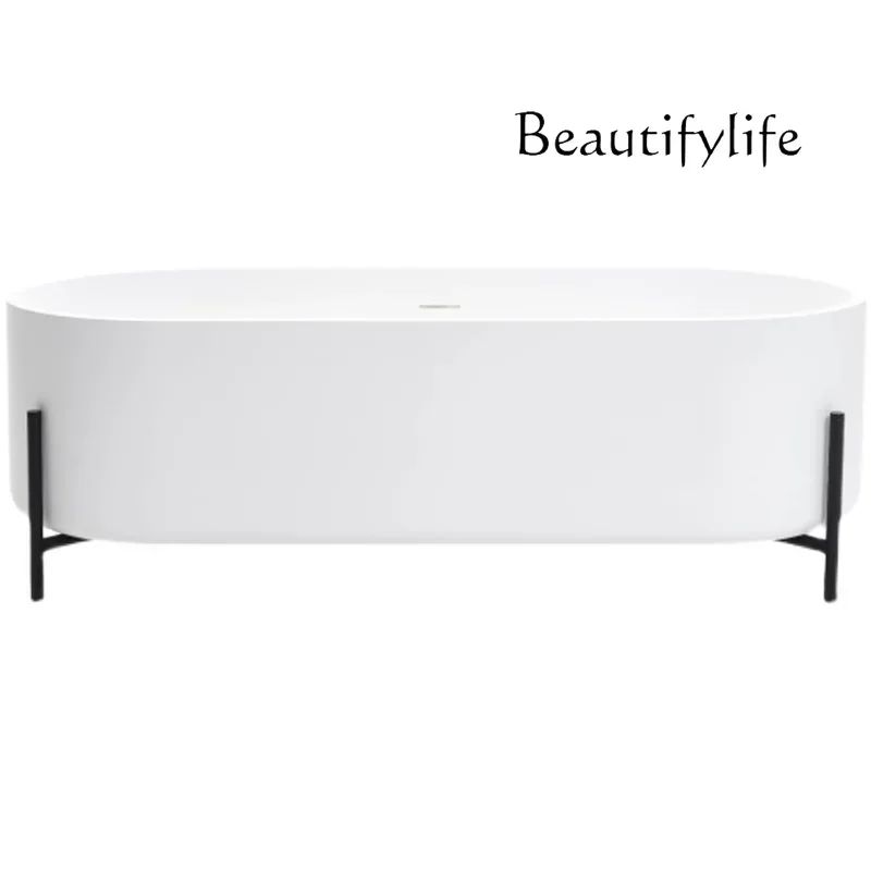 X36 Independent Integrated White Qimei Artificial Stone Bath Couple Hotel Homestay High-end Household Bathtub