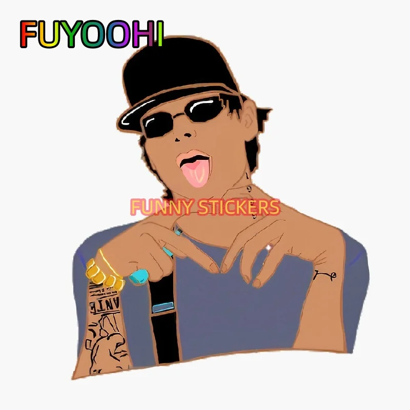 FUYOOHI Mexican Rap Star  Car Sticker For Laptop Water Bottle Phone Motorcycle Vehicle Paint Bumpers Crafts Decals