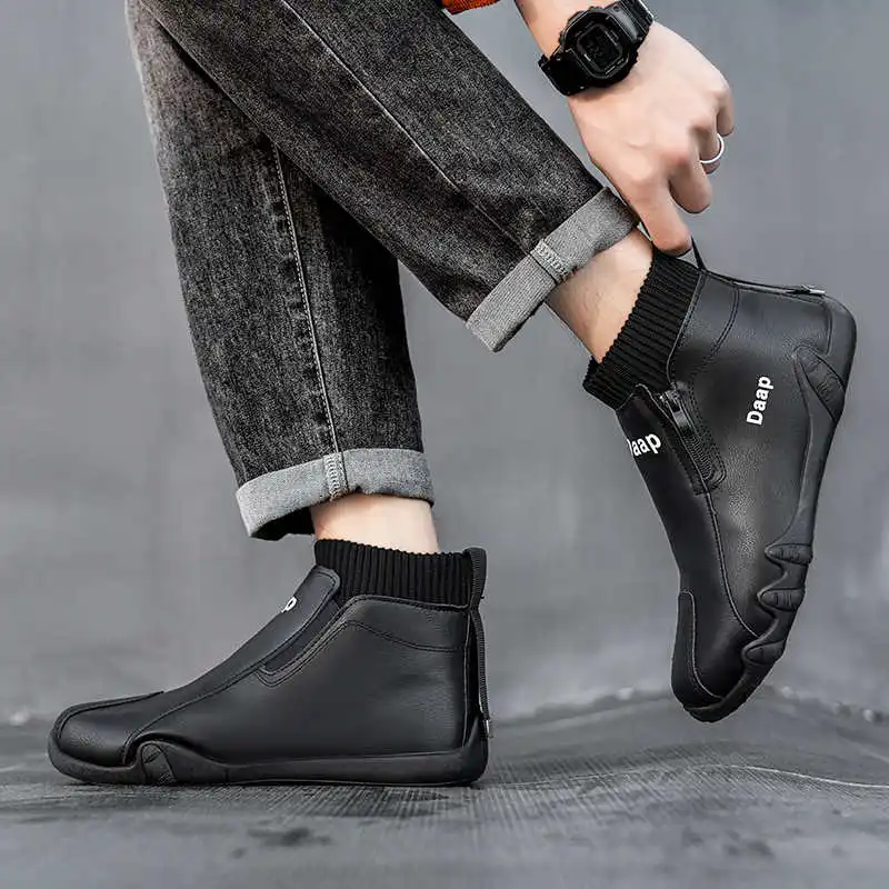 

Мокасины, высокие мужские винтажные ботинки, вулканизированная обувь для мужчин, кроссовки, черные мужские кроссовки, спортивные Tenisfeminino Sapato