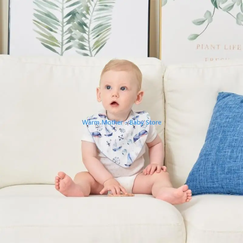 

3pcs Cotton Bibs Newborn Toddler Adjustable Bandana Drool Bibs Burp Cloth Absorbent Feeding Bibs Baby Product Baby Bibs 57QE