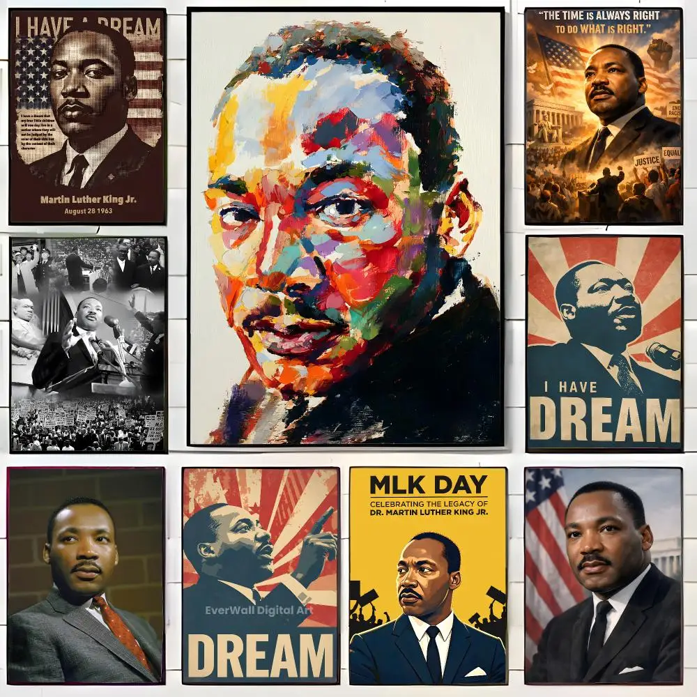 Inspirational HistoricalFigure M-Martin Luther King Poster Wall Art Print Decorative Mural Home Decor Gift Unframed