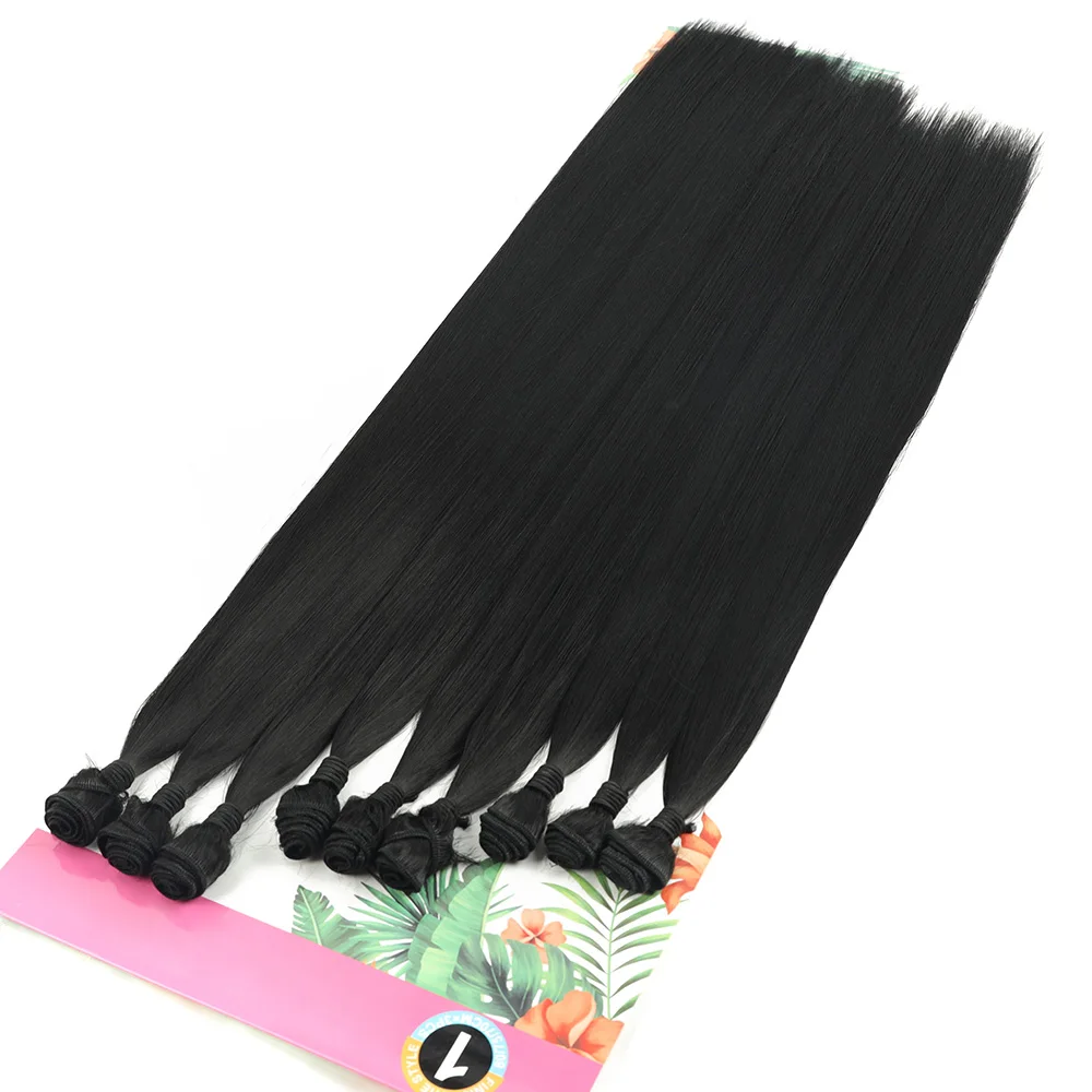 BOL Bone Straight Hair Bundles Smooth Protein 20'' 24'' 28''9Pcs 300g Yaki Straight Organic Synthetic Hair Extension Full to End