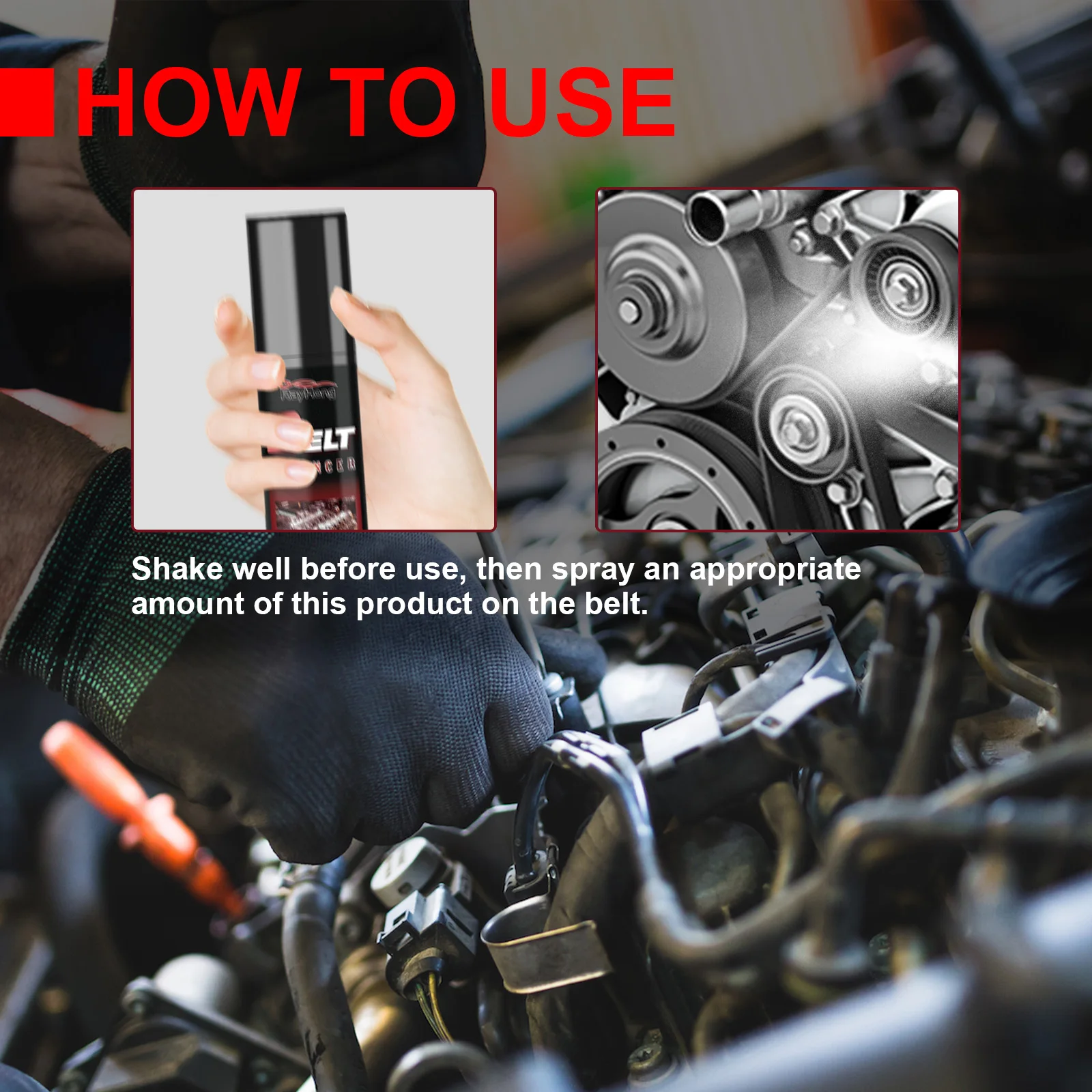 Car Engine Belt Dressing Automotive Prolongs Belt Life Spray Car Prolongs Belt Life Belt Noise Lubrication Car Maintenance