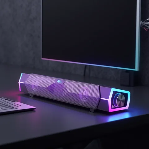 Alto-falantes de computador 4d, bluetooth 5.0, com fio, barra de som surround, subwoofer estéreo, barra de som para laptop, notebook