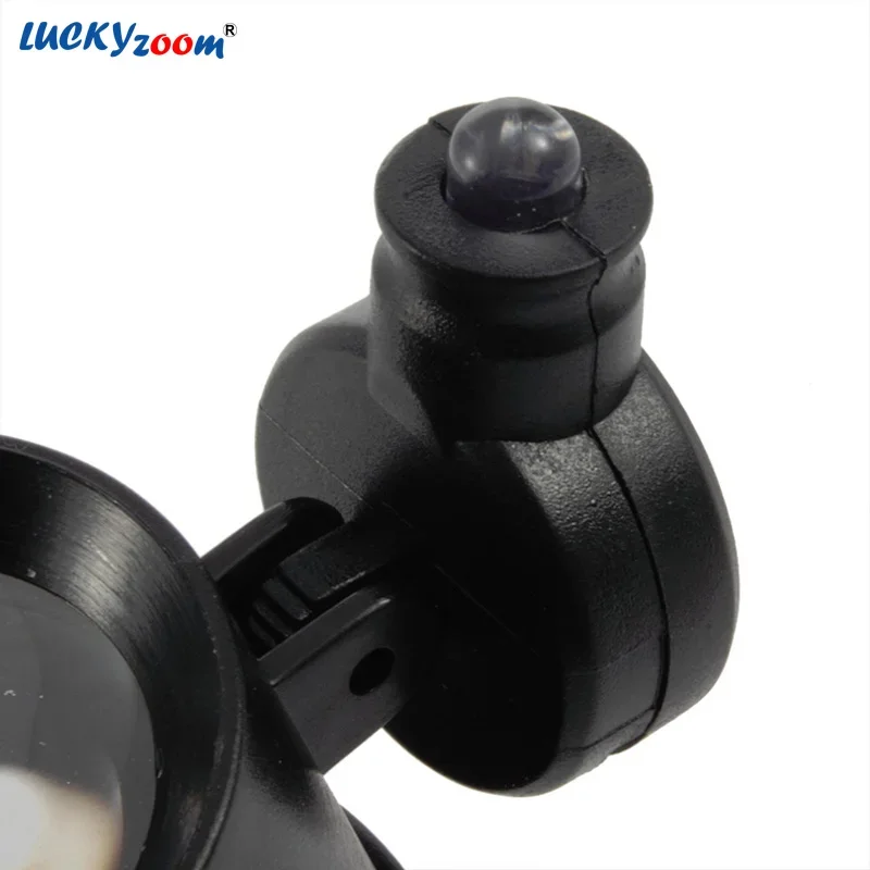Luckyzoom Cầm Tay Bóng Ma Thuật Đèn LED Chiếu Sáng Kính Lúp Kính Lúp 10X Ống Kính Quang Học Kính Phóng Đại Cho Đồng Hồ Sửa Chữa Lupa