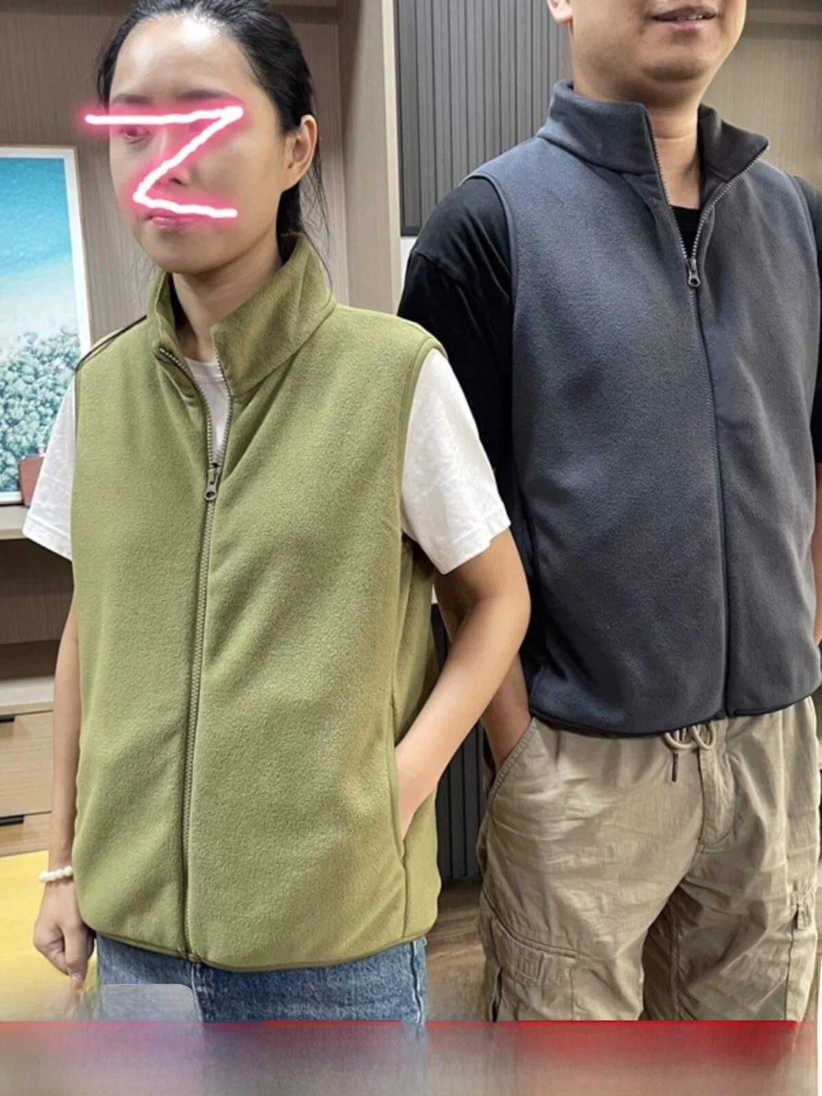 

Двусторонний флисовый жилет унисекс с воротником-стойкой, утепленный, без рукавов, для осени и зимы, для пар, 11 цветов