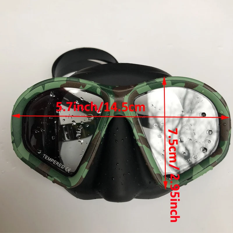 성인용 다이빙 마스크 박스 포함 / 전문가용 스쿠버 마스크 스피어피싱 및 프리다이빙용