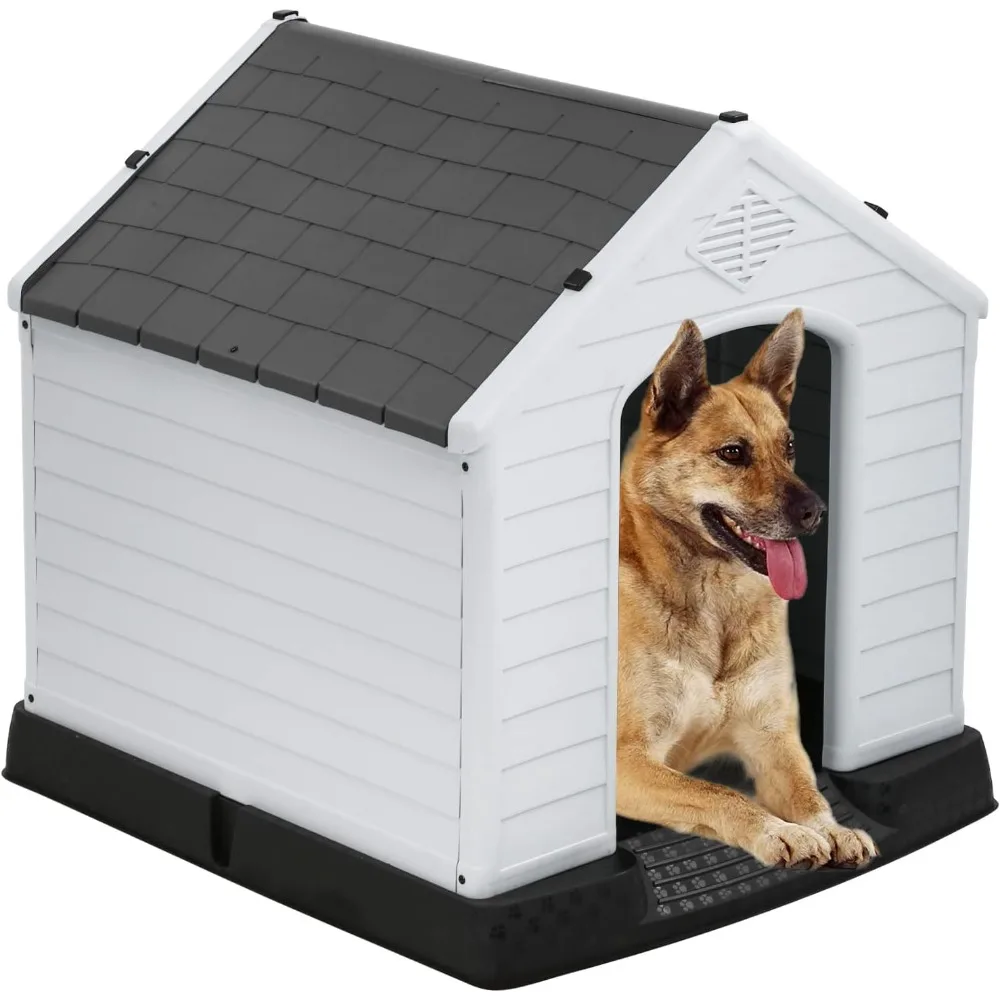 

Indoor and Outdoor Plastic Dog House, Durable Ventilate, Waterproof Pet House, Insulated Puppy Shelter, Kennel Crate