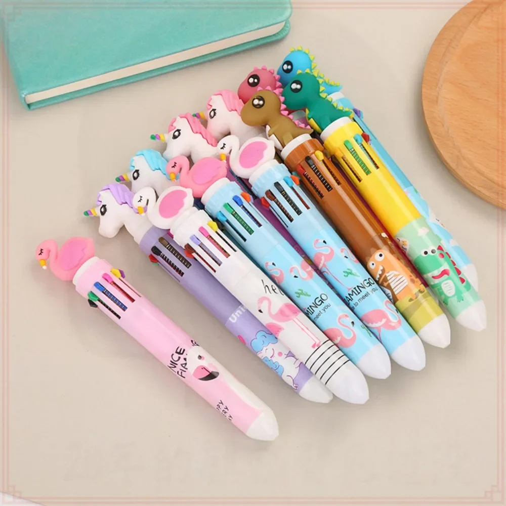 12 Pcs Wholesale Cute Cartoon Astronaut Dinosaur Capybara 10 Colors Ballpoint Pens with Students Writing Supplies