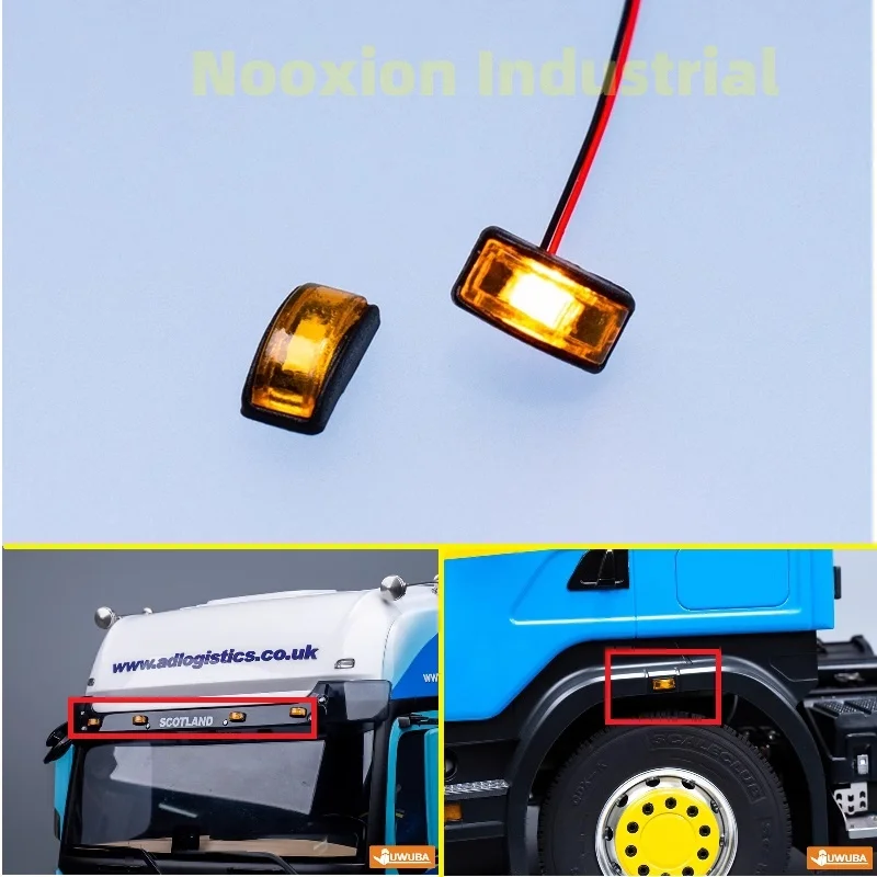 

Police sunshade indicator light Spotlight For 1/14 Tamiya RC Dump Truck Trailer For SCANIA 770S VOLVO BENZ MAN Accessories