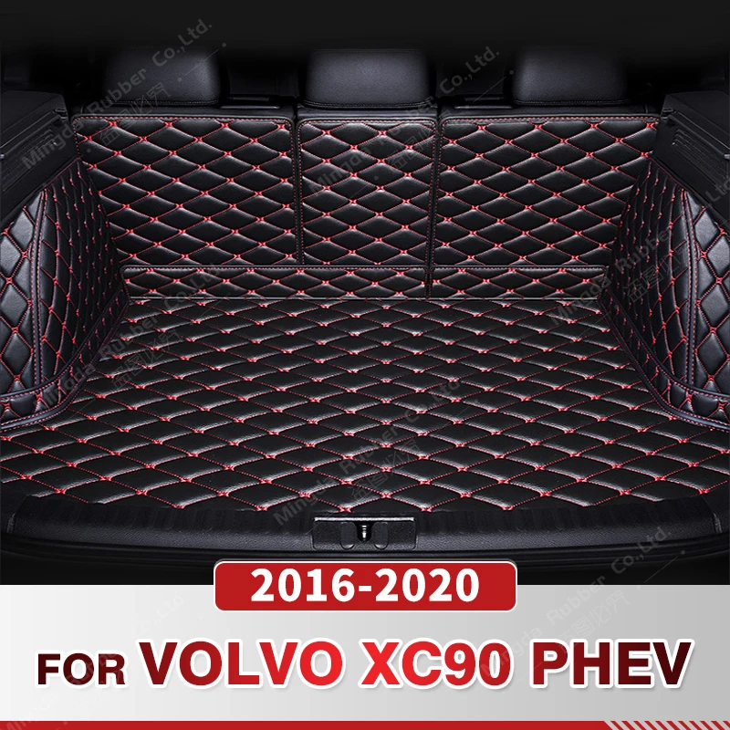 Auto Full Coverage Trunk Mat For Volvo XC90 2016-2020 19 18 17 Car Boot Cover Pad Cargo Liner Interior Protector Accessories