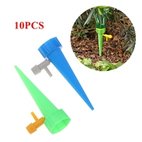 10pcs Greenhouse Automatic Drip Irrigation System Self Watering Spike For Plants Garden Adjustable Auto Water Dripper Device