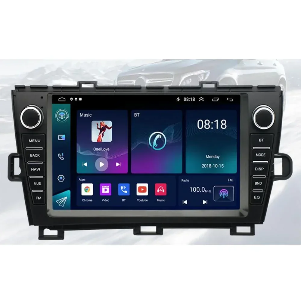 8G 256G For Toyota Prius XW30 2009 - 2015 Car Radio Multimedia Video Player Navigation GPS Android Auto BT No 2 Din DVD