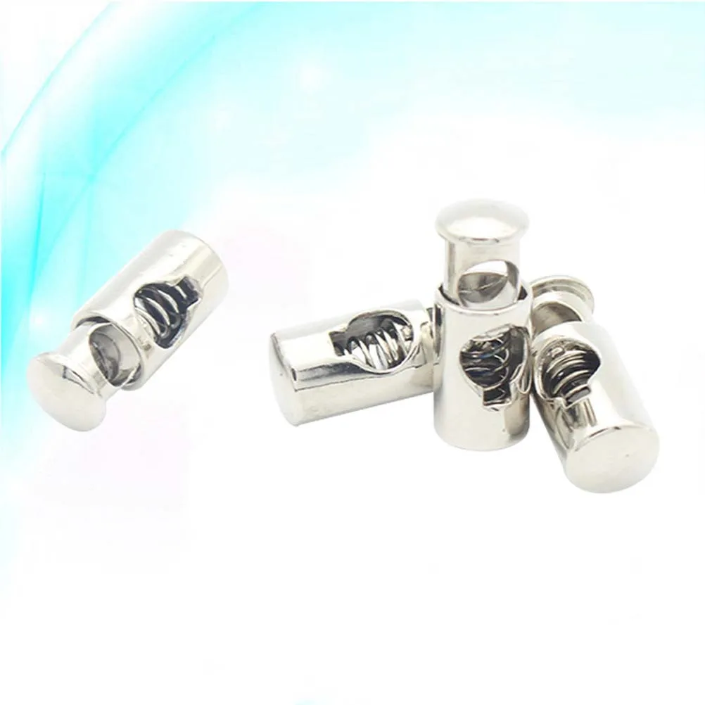 

50pcs Spring Buckle Cord Lock Single Hole Stopper For Drawstring Lanyard Backpack Tent Shoelace Clothing Sportswear Rope String