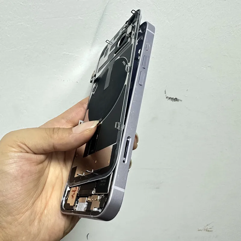 95%-New, Old Back Housing for iPhone 14 Plus Rear Glass With Small Parts NFC Wireless Charging Power Flex Second Hand CE Logo