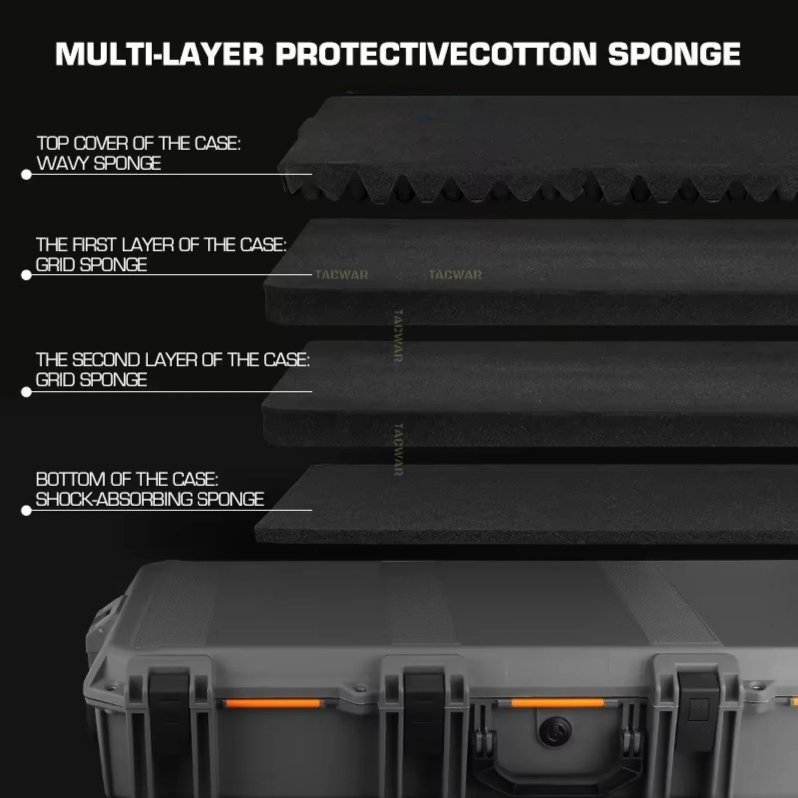 Storm Safety Case (Internal Dims 93*37 cm), Waterproof Tool Box Photography Equipment Safety Protection Box Organizer view 6