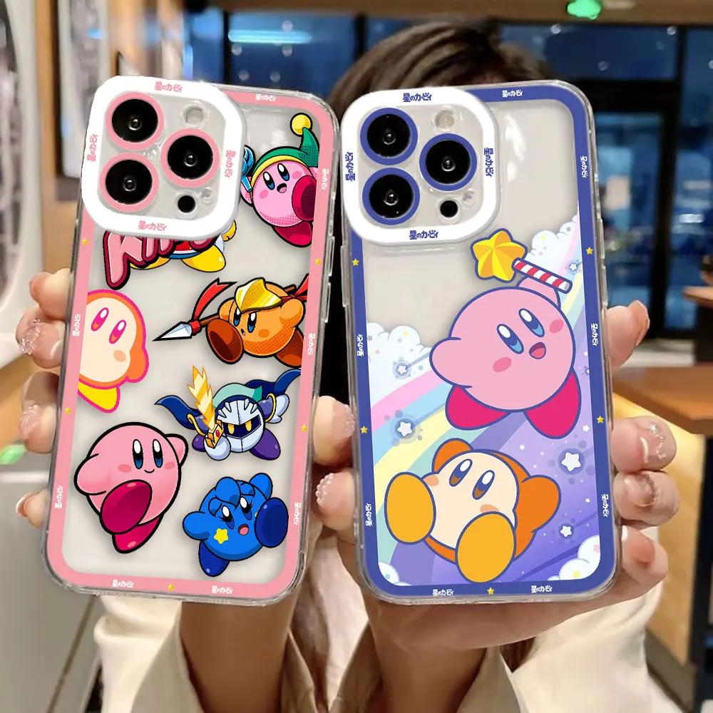 

Cartoon Cute K-Kirby Clear Phone Case For Samsung A02 A03 A04 A05 A05S A06 A10 A10S A11 A12 A13 A14 A15 A16 A21S NOTE 10 20 Case