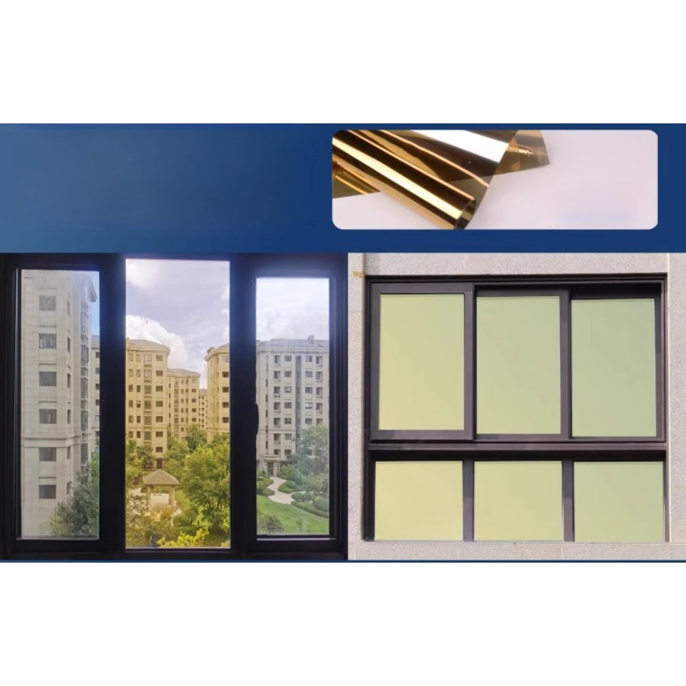 Light Transmitting PET Static Cling Window Film for Heat Insulation UV Block 93% Glare Reduction Mirror Privacy