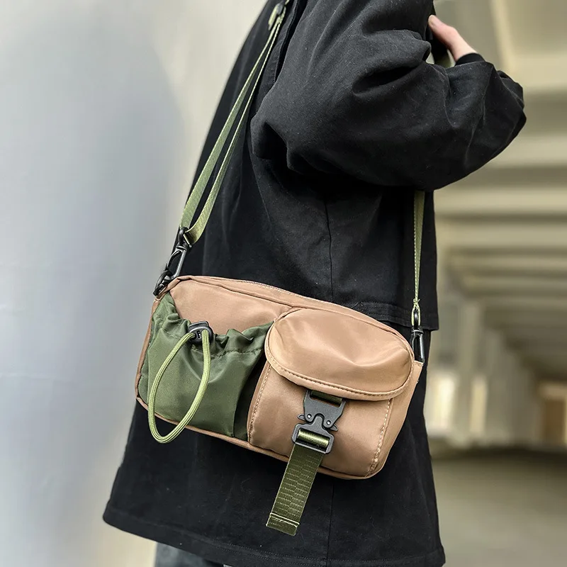 Retro Amerikaanse Crossbody Tassen Voor Vrouwen 2024 Nieuwe Casual Mobiele Telefoon Portemonnees En Handtas Reizen Schoudertas Heren Sportborsttas