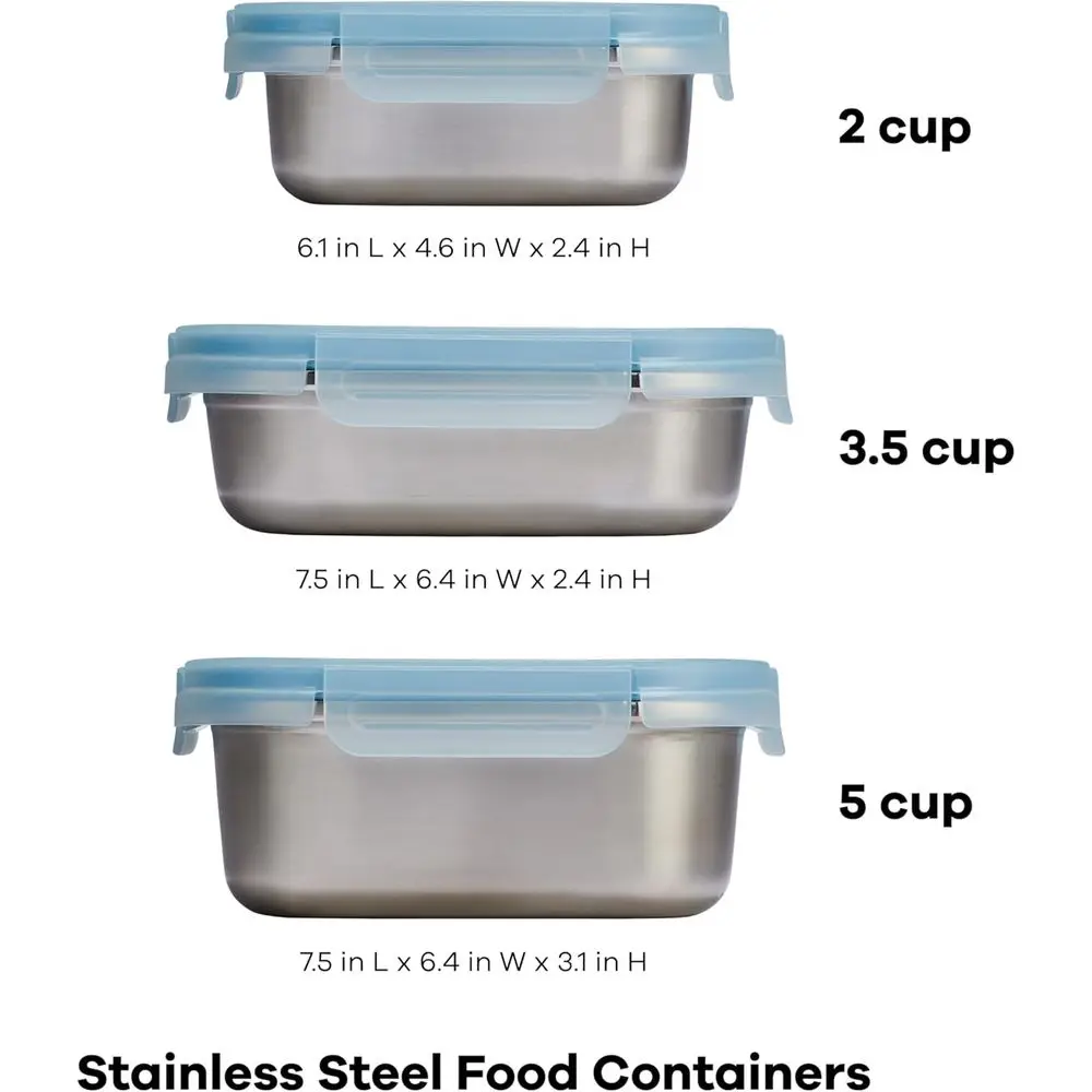 Rain Collection Food Containers - 2, 3.5, and 5 Cup Sizes