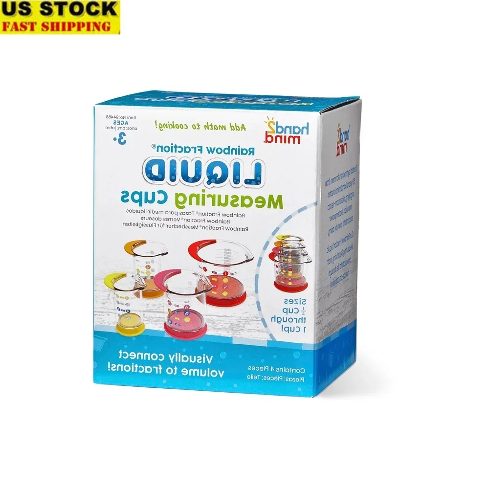 

Rainbow Liquid Measuring Cups Fraction Manipulatives Nesting Educational Toys Kitchen Tools Volume Capacity Learning Activities
