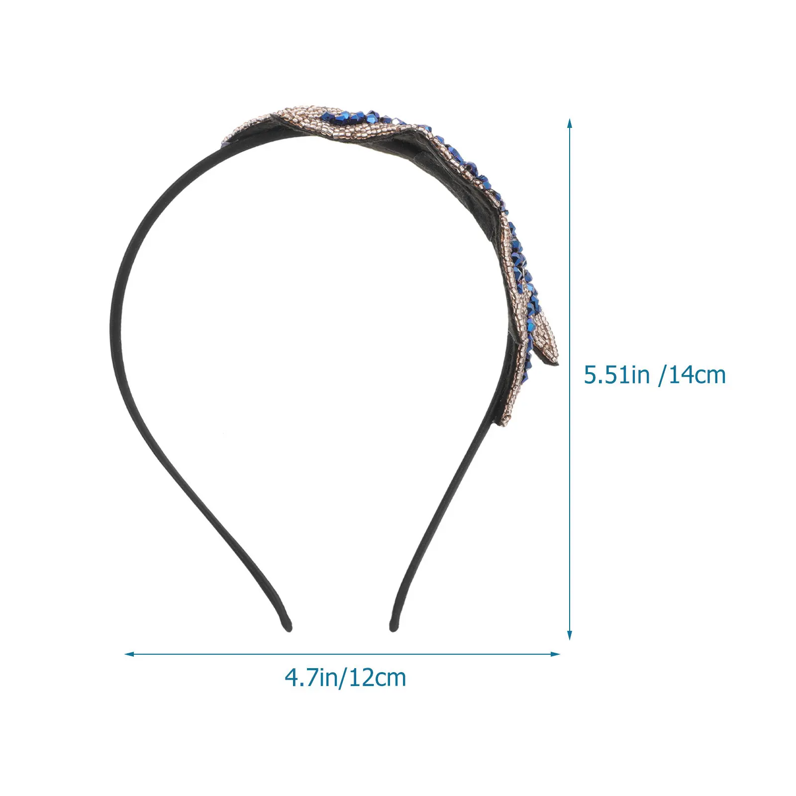 1920S الأزرق الخرز عقال خمر حفل زفاف الشعر هوب شركة تناسب خفيفة الوزن الأداء ملحق حزب الشعر هوب