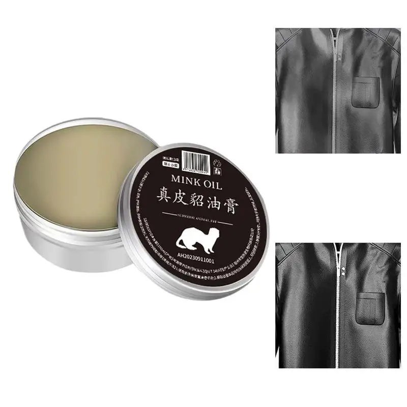 Leather Cleaning Cream Mink Oil Leather Care Balm Boot Bags Furniture Leather Restoring and Refurbishing Maintenance Tool