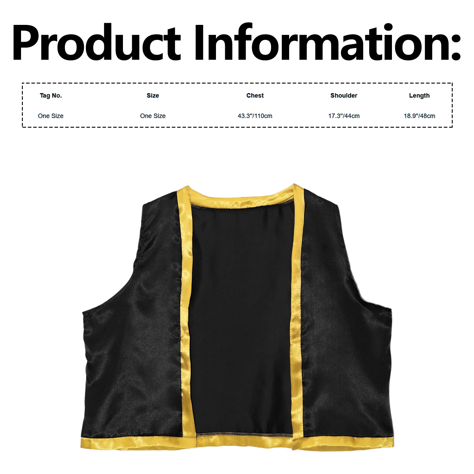 Women Sleeveless Cardigan Open Front Cropped Vest with Trim Circus Stage Top for Halloween Stage Performance Cosplay