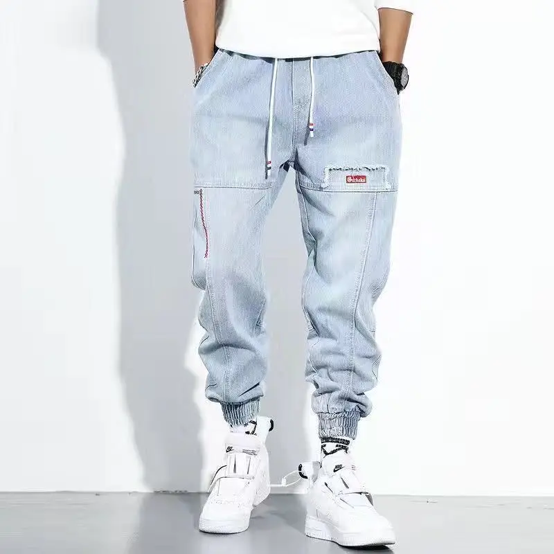 

Korean Version Autumn Jeans Men'S Casual Loose Jeans Plus Size Wide Leg Pants Haren Pants Denim Jeans