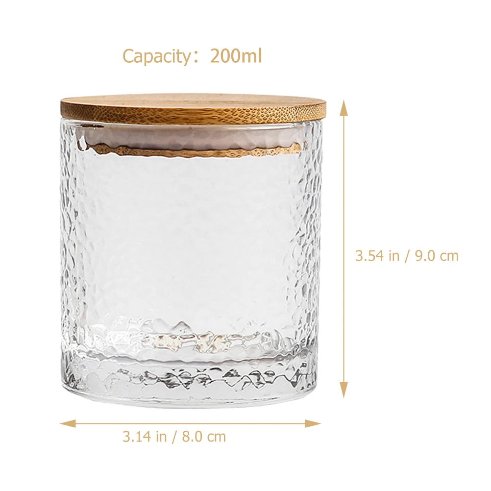 

Glass Sealed Bamboo Lid Glass Storage Containers Moisture Proof Coffee Storage Kitchen Candy Cookie Jar Candy Jar Holder
