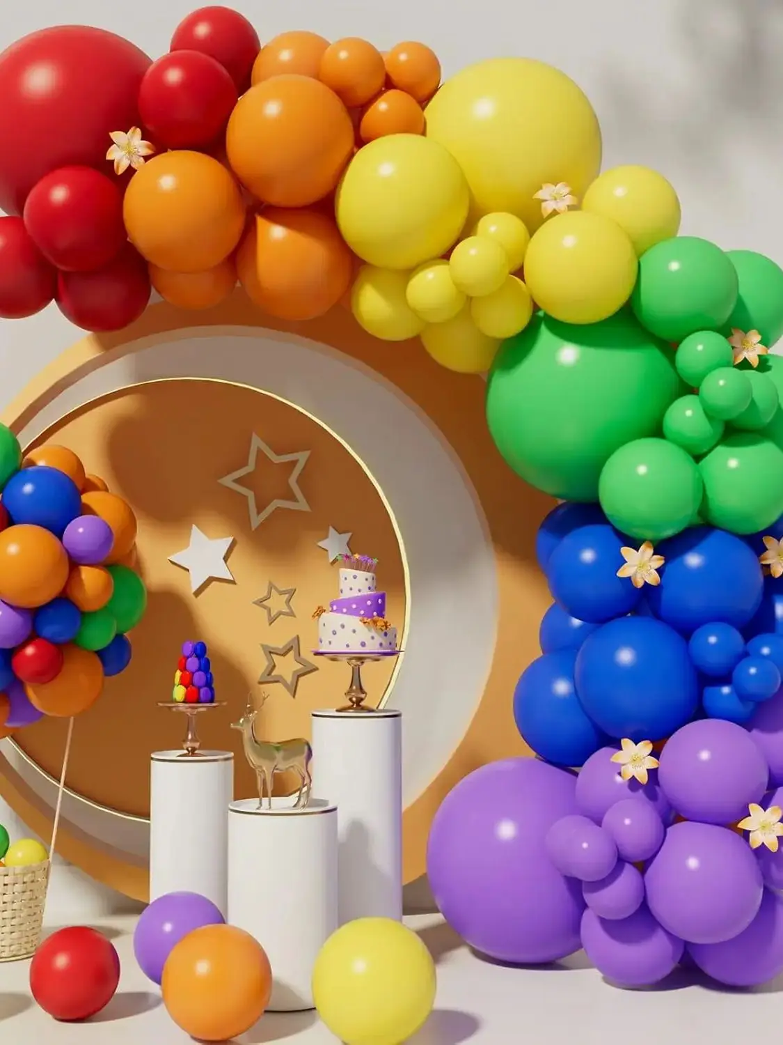 Guirlande de ballons arc-en-ciel coloré, Kit en arc, ballons multicolores en Latex, décoration de mariage, d'anniversaire, fête prénatale pour enfant