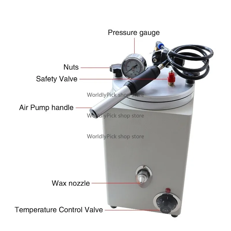 آلة صب المجوهرات شمع الاستثمار الفراغي لصنع حلقة الذهب والفضة والأسنان والحرف اليدوية ذوبان دقيق السبائك المعدنية