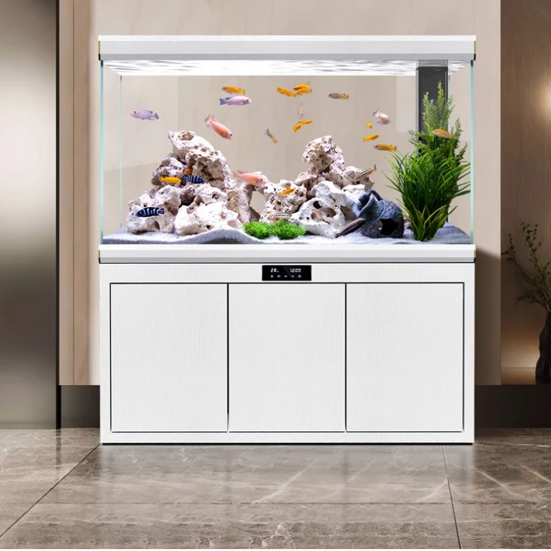 

Ultra-white glass fish tank living room large screen floor-to-ceiling household entrance partition wall High Quality