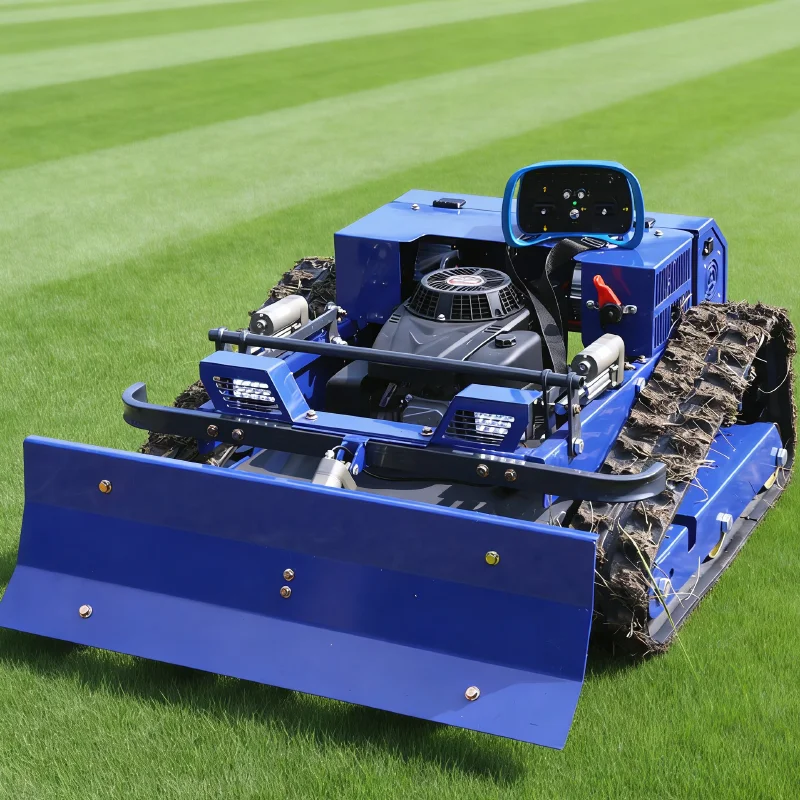 

Customized thickened steel chassis track remote control lawn mower remote control safe slope excavation and mowing