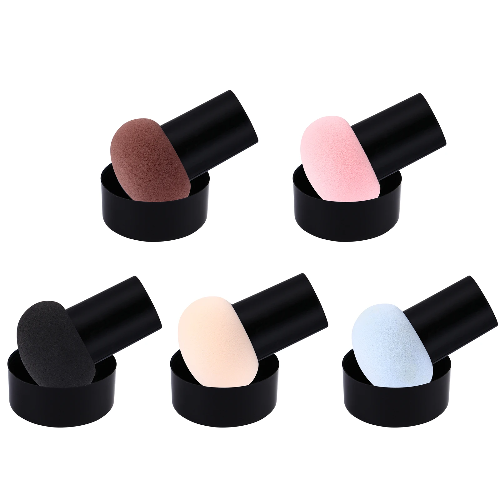 5pcs Mushroom Shape Makeup Powder Puff Premium Material For Face Application Soft Applicator For Salon Home Travel Use Makeup