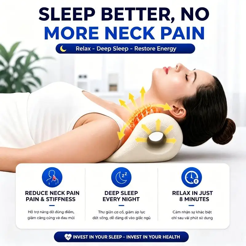【CPI】Ergonomic Neck And Shoulder Massage Pillow For Home Use Helps Stretch Cervical Vertebrae Relax view 6