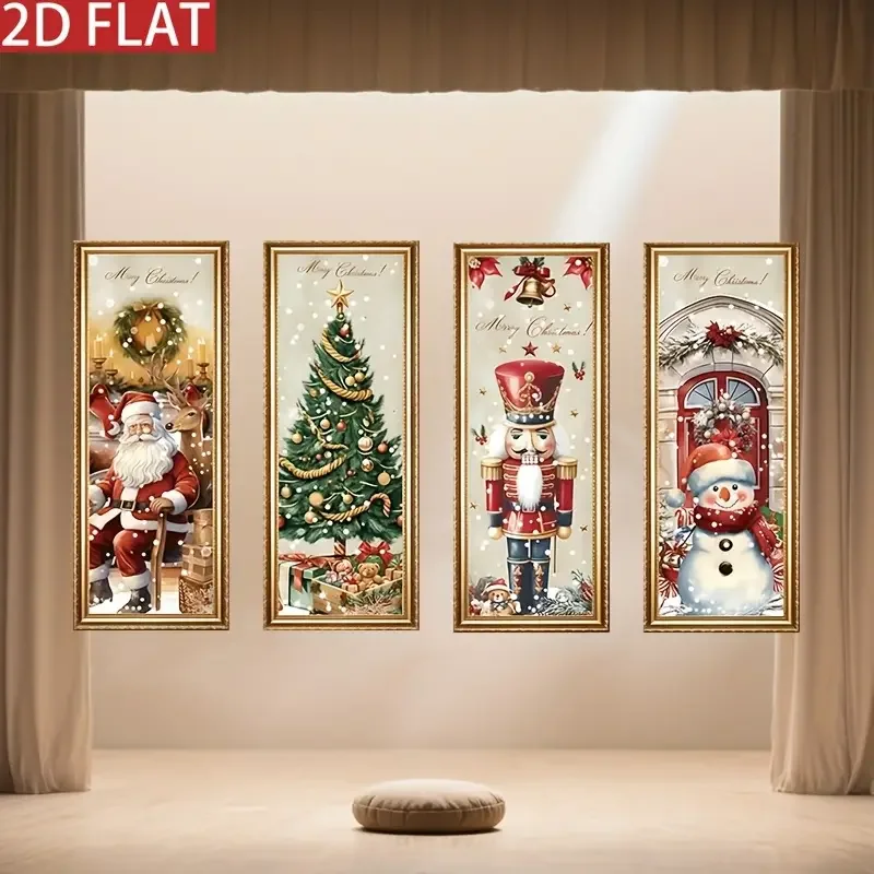 4 طائرات ثنائية الأبعاد، وديكورات حفلات المهرجانات الداخلية، وزخارف عيد الميلاد وأقمشة معلقة لعيد الميلاد #2